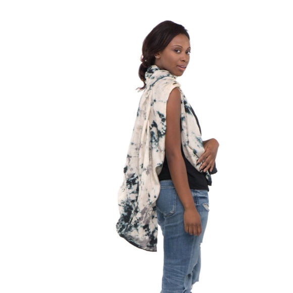 Denovembre + Echarpe Tie Dye Silk Cashmere Scarf - Picture 1 of 4